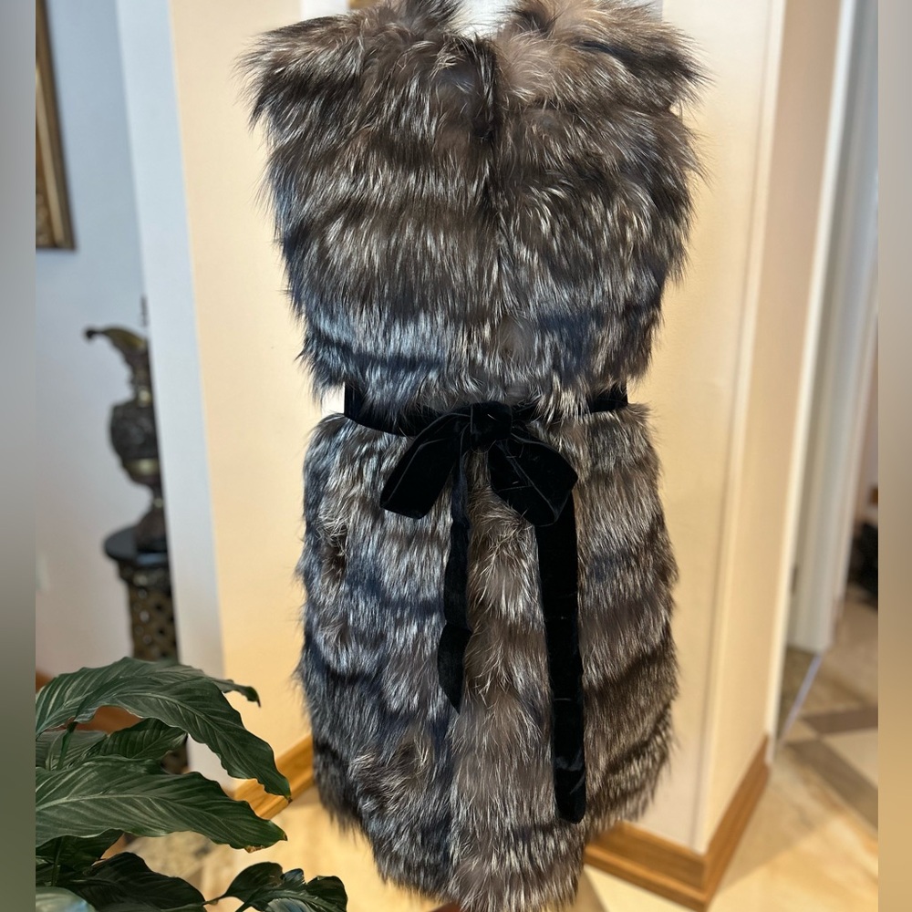 Real fox fur vest